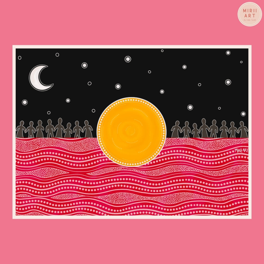 The Night Sky: Flag (Paper Print)